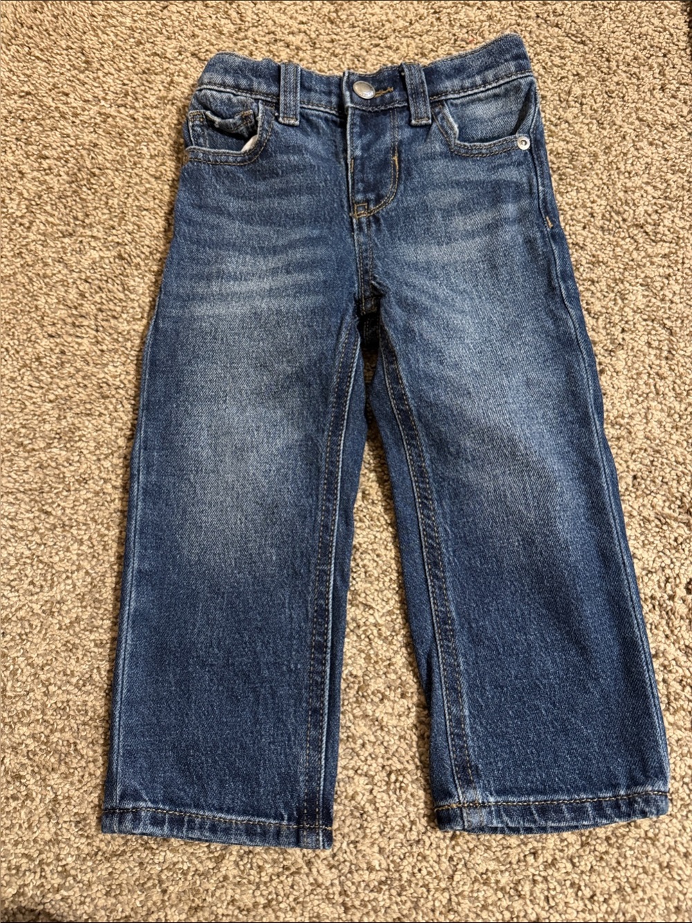 Old Navy Boys Dark Blue Straight-Leg Jeans